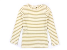 Petit Piao t-shirt yellow corn/offwhite stripes